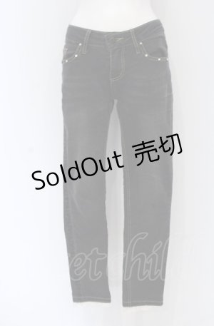 画像: axes femme / サイドレース使いストレッチパンツ S クロ O-25-05-06-082-AX-PA-OW-OS