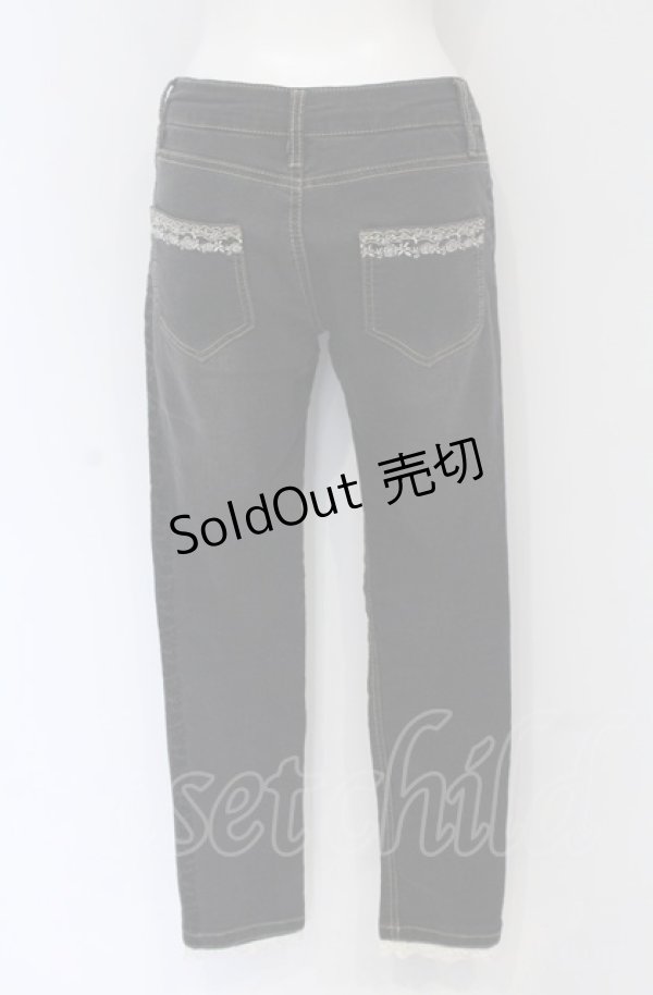 画像2: axes femme / サイドレース使いストレッチパンツ S クロ O-25-05-06-082-AX-PA-OW-OS (2)
