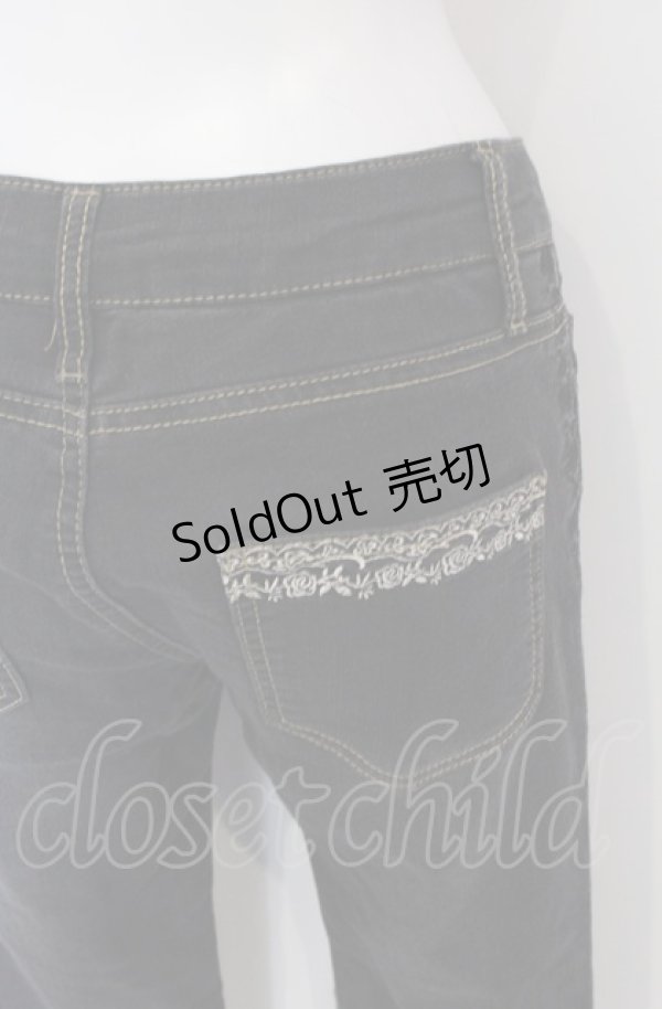 画像3: axes femme / サイドレース使いストレッチパンツ S クロ O-25-05-06-082-AX-PA-OW-OS (3)