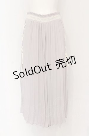 画像: axes femme / 編み上げプリーツスカウチョ M ラベンダー O-25-05-06-089-AX-PA-OW-ZI