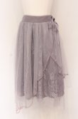画像1: axes femme POETIQUE / レースｘチュールイレヘムスカート M ラベンダー O-25-05-06-092-AX-SK-OW-OS (1)