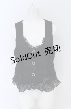 画像: axes femme / サイドギャザーベスト M クロ O-25-05-06-002-AX-TO-OW-OS