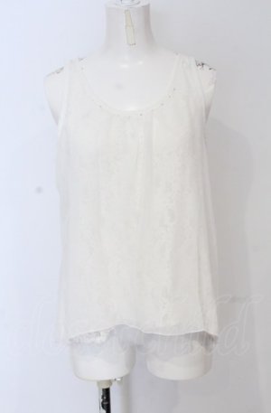 画像: axes femme / レーシーノースリトップス M シロ O-25-05-06-016-AX-TO-OW-OS