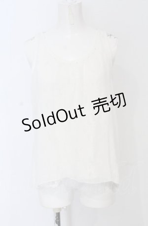 画像: axes femme / レーシーノースリトップス M シロ O-25-05-06-016-AX-TO-OW-OS