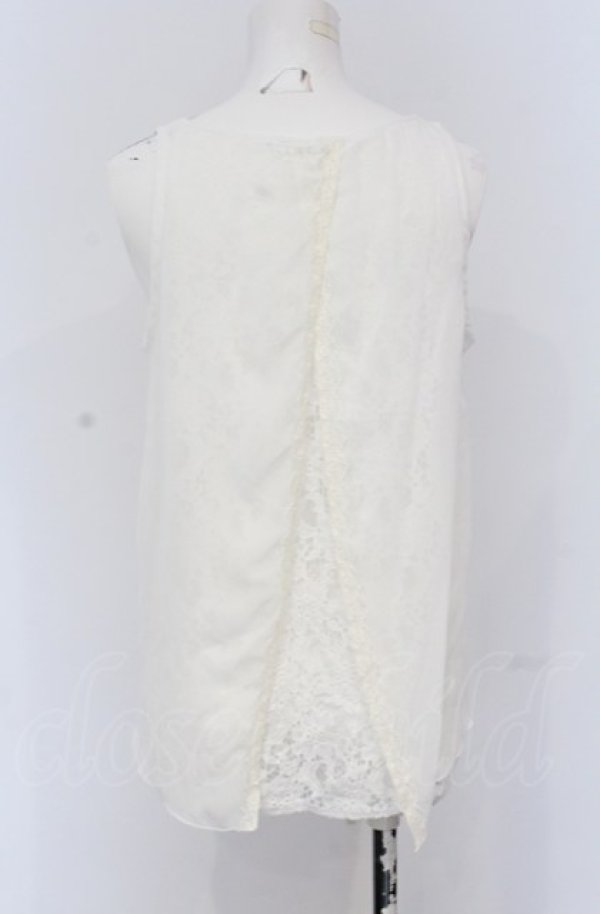 画像2: axes femme / レーシーノースリトップス M シロ O-25-05-06-016-AX-TO-OW-OS (2)