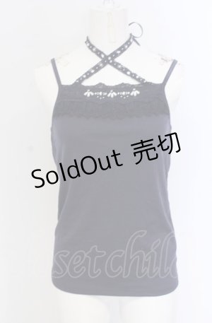 画像: axes femme / ストラップビジューキャミ M ネイビー O-25-05-06-017-AX-TO-OW-OS