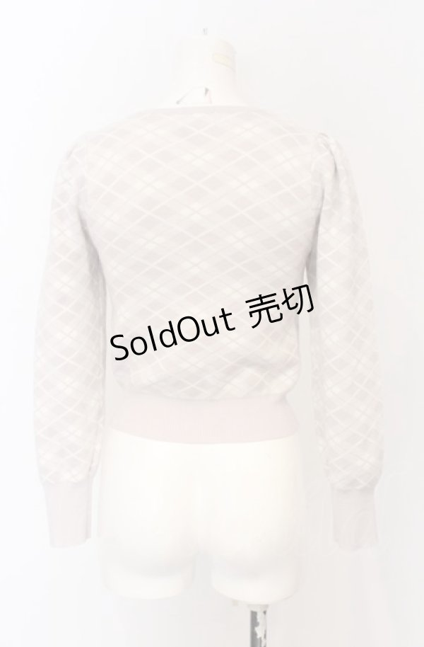 画像3: evelyn / チェックネックレスニット F ラベンダー O-25-05-06-022-LO-TO-OW-ZT229 (3)