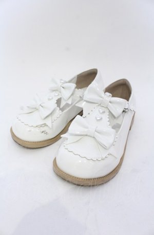 画像: DearMyLove / ハートパールダブルリボンパンプス 22.5ｃｍ シロ O-25-05-06-028-EL-SH-OW-OS