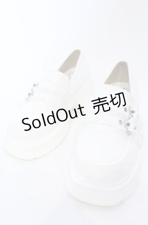 画像: Amavel / ダブルベルト厚底ローファー S シロ O-25-05-06-029-CA-SH-OW-OS