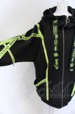 画像2: BACKSTAGE PASS / PARACHUTE-PARKAビッグシルエットジップアップパーカー  ブラック×イエロー O-25-05-06-035-PU-TO-OW-OS (2)