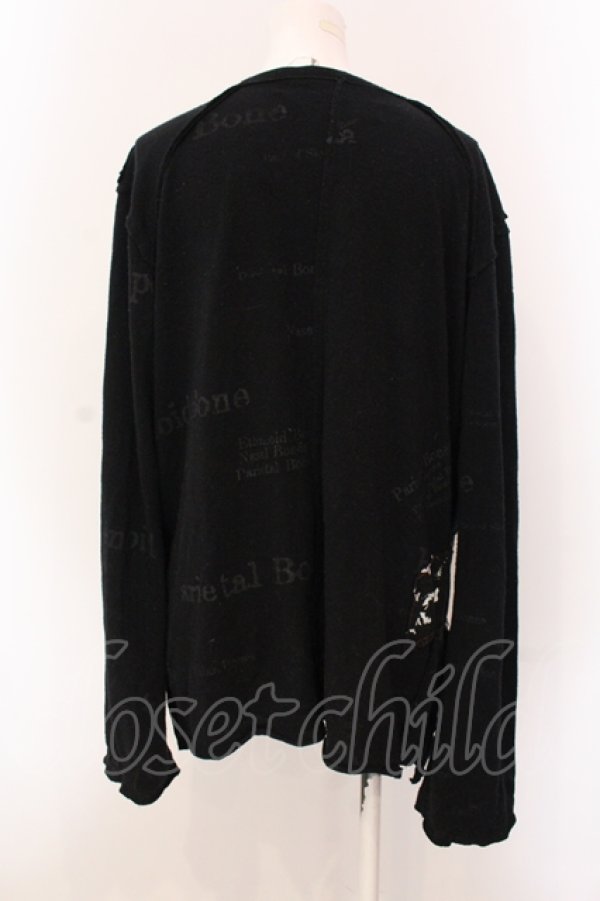 画像3: h.ANARCHY / パッチ配色カーディガン  ブラック×レッド O-25-05-08-030-HN-TO-OW-OS (3)