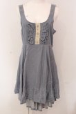 画像1: axes femme / レース使いデニム風ワンピース M サックス O-25-05-08-031-AX-OP-OW-OS (1)