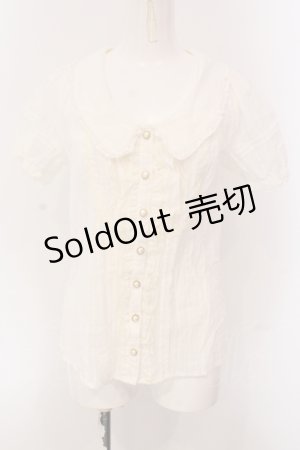 画像: axes femme / オーナメントジャガードブラウス M シロ O-25-05-08-034-AX-BL-OW-OS