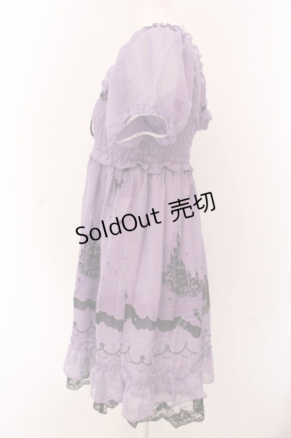 画像3: axes femme / マーメイドシルエットシフォンチュニック M パープル O-25-05-08-042-AX-TO-OW-OS (3)