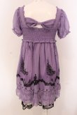 画像4: axes femme / マーメイドシルエットシフォンチュニック M パープル O-25-05-08-042-AX-TO-OW-OS (4)