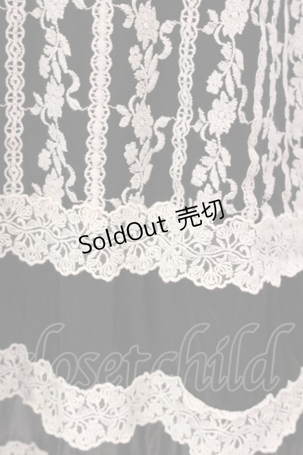 画像2: axes femme / 刺しゅうレース使いチュニック M クロ O-25-05-08-043-AX-TO-OW-OS (2)