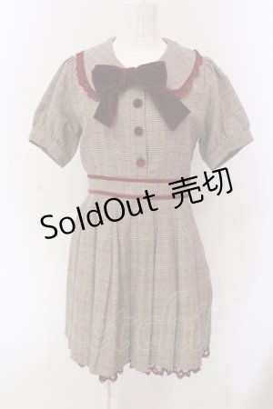 画像: LIZ LISA / グレンチェックワンピース  レッド O-25-05-08-047-LO-OP-OW-OS