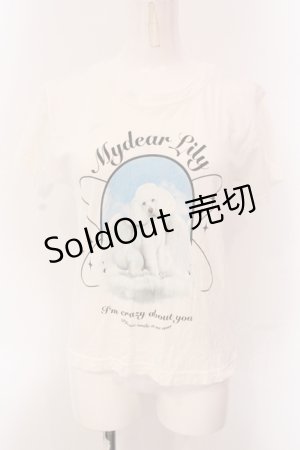 画像: Candy Stripper / MY DEAR LILY Tシャツ 1 ホワイト O-25-05-08-051-PU-TS-IG-OS