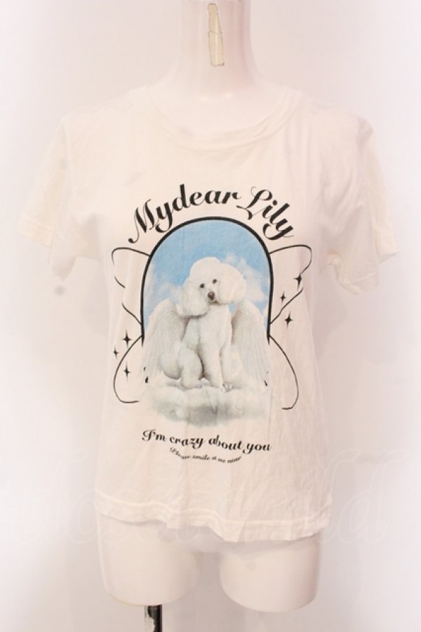 画像1: Candy Stripper / MY DEAR LILY Tシャツ 1 ホワイト O-25-05-08-051-PU-TS-IG-OS (1)