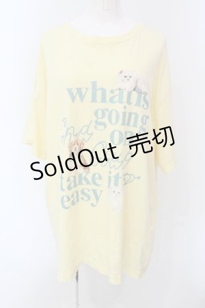 画像: Candy Stripper / CND CLUB BIG TEE Tシャツ 2 イエロー O-25-05-08-052-PU-TS-IG-OS