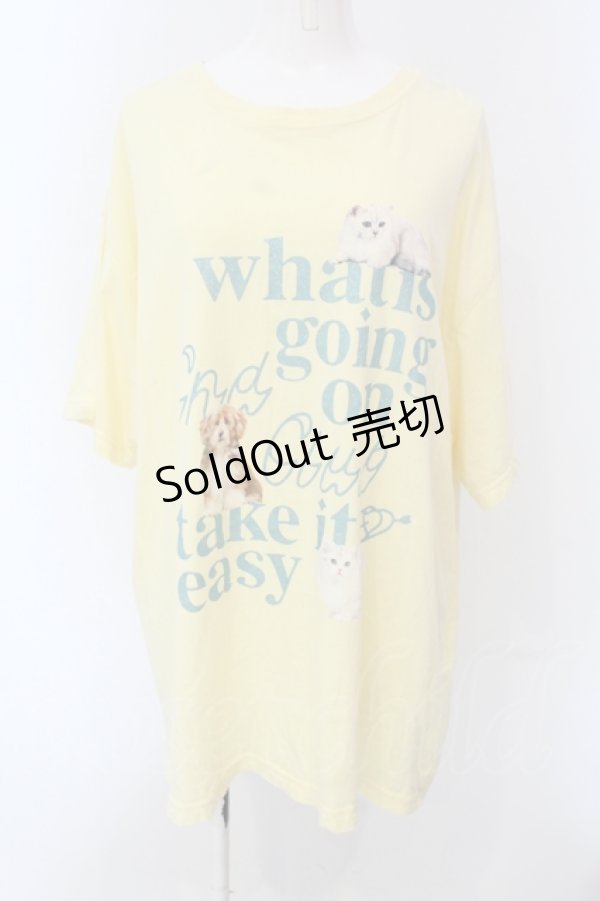 画像1: Candy Stripper / CND CLUB BIG TEE Tシャツ 2 イエロー O-25-05-08-052-PU-TS-IG-OS (1)