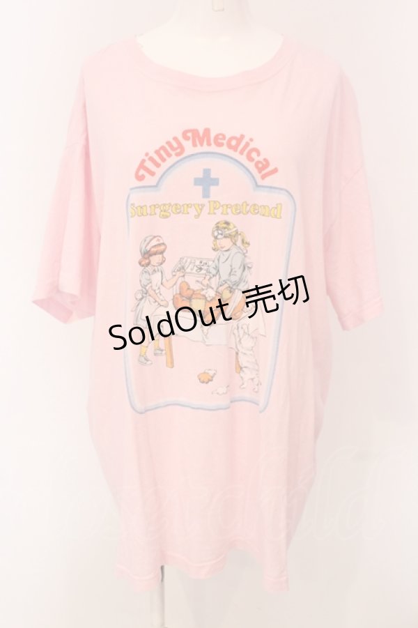 画像1: Candy Stripper / TINY MEDICAL BIG Tシャツ 2 ピンク O-25-05-08-054-PU-TS-IG-OS (1)