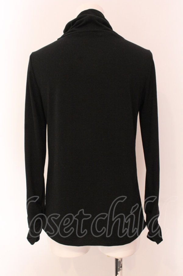画像3: axes femme / 胸元ビジュー&レースハイネックトップス M クロ O-25-05-08-060-AX-TO-IG-OS (3)