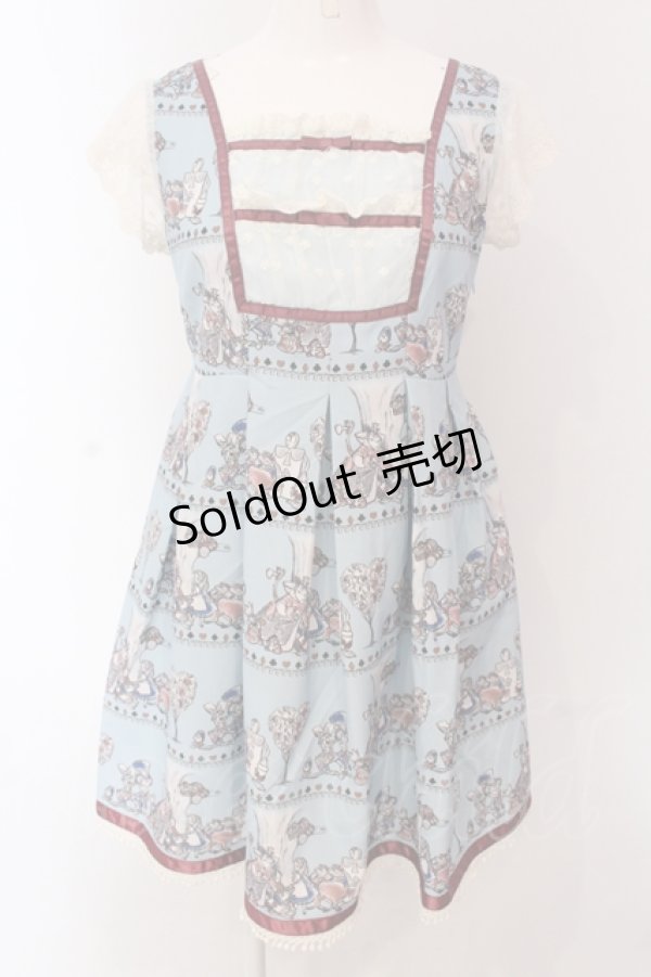 画像1: Secret Honey / レース切替ワンピース(アリスVer.)  サックス O-25-05-08-067-CA-SK-IG-ZY (1)