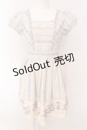 画像: Secret Honey / パフスリーブワンピース(スクエアワンピース)  アイボリー×サックス O-25-05-08-072-CA-OP-IG-OS