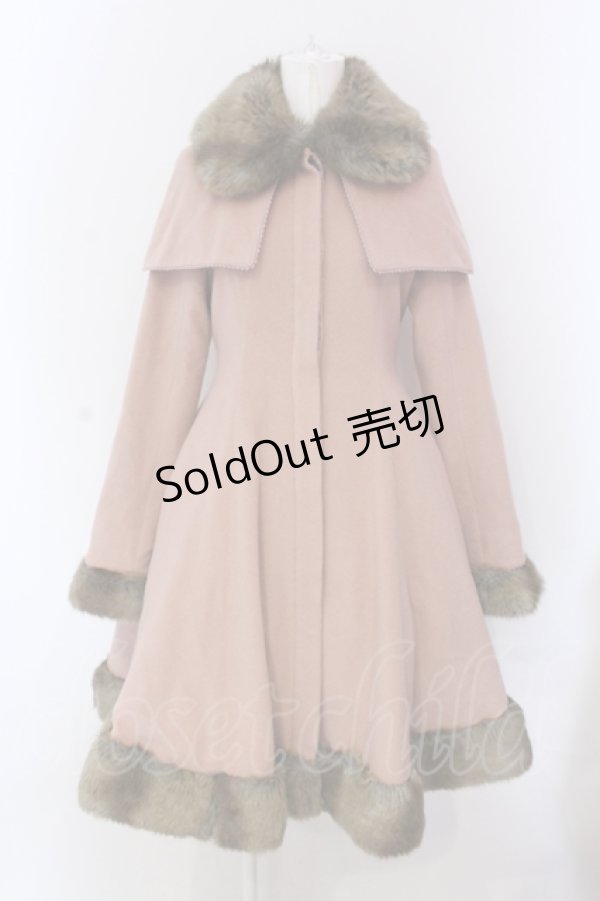 画像1: Mary Magdalene / アンゴラウールケープコート  ローズミルクティー O-25-05-08-008-CL-CO-IG-ZT-C051 (1)