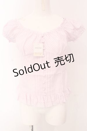 画像: Secret Honey / レースアップパフブラウス  ピンク O-25-05-08-076-CA-BL-IG-OS