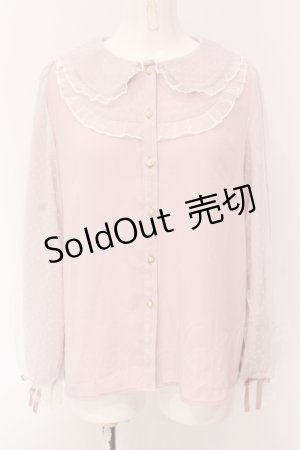 画像: axes femme kawaii / ドットチュールローズブラウス  ピンク O-25-05-08-077-AX-BL-IG-OS