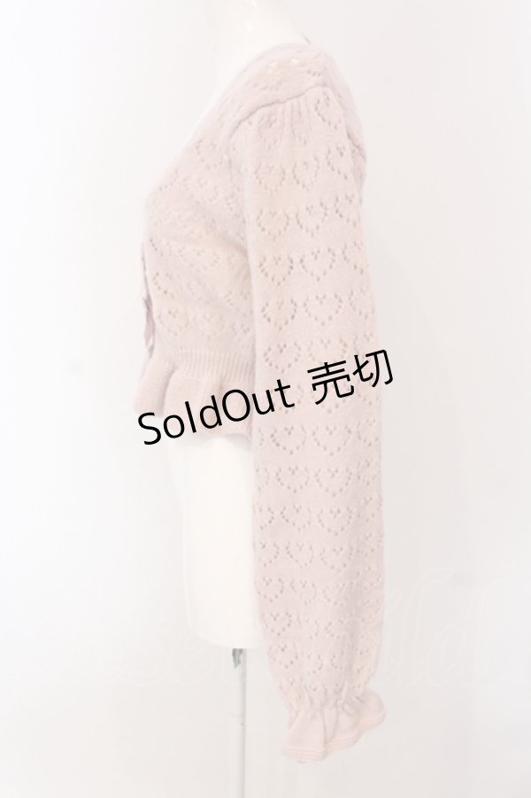 画像3: axes femme kawaii / クマブローチニットボレロ【ブローチ欠品】  ピンク O-25-05-08-079-AX-TO-IG-OS (3)