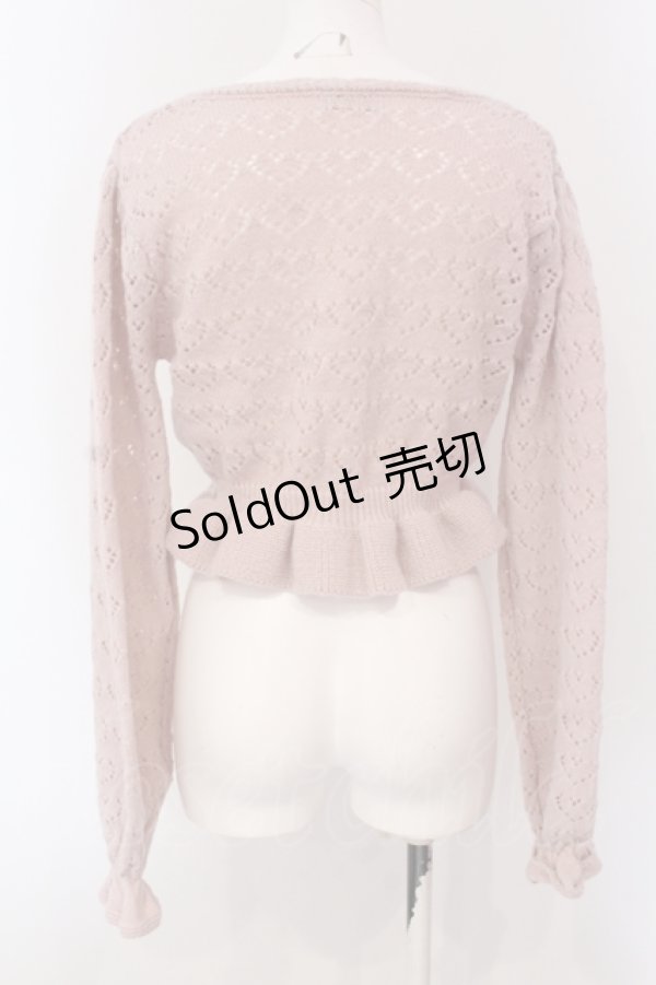 画像4: axes femme kawaii / クマブローチニットボレロ【ブローチ欠品】  ピンク O-25-05-08-079-AX-TO-IG-OS (4)