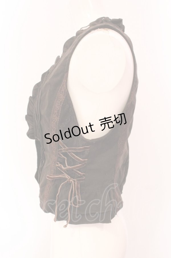 画像2: axes femme / サイド編み下げベスト M ブラウン O-25-05-08-084-AX-BL-IG-OS (2)