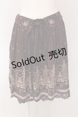 画像: axes femme / イルミネーション柄スカート  ボルドー O-25-05-08-086-AX-SK-IG-OS