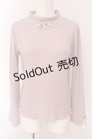 画像: axes femme / バラボトルネックプルオーバー M ピンク O-25-05-08-094-AX-TO-OW-OS