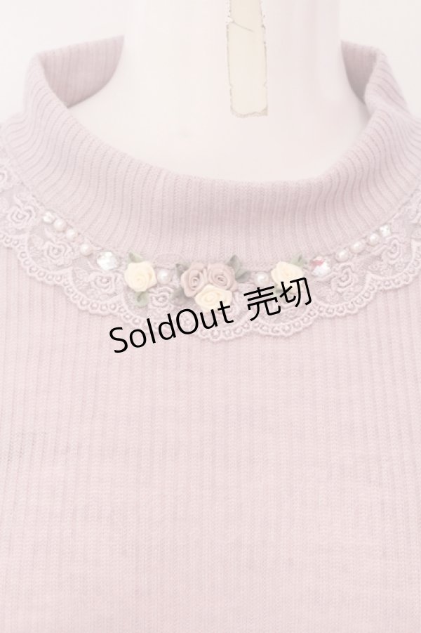 画像2: axes femme / バラボトルネックプルオーバー M ピンク O-25-05-08-094-AX-TO-OW-OS (2)