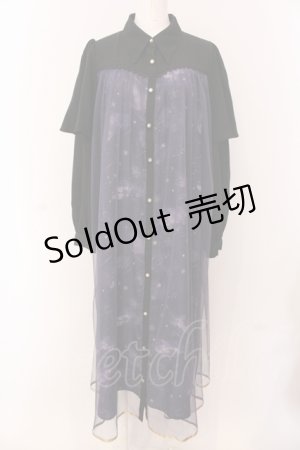 画像: axes femme / ステラートプリントシャツワンピース F パープル O-25-05-08-097-AX-OP-OW-OS