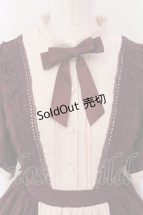 画像2: axes femme kawaii / エレガントドールワンピース  ワイン O-25-05-08-010-AX-OP-IG-OS (2)