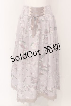画像: axes femme / ローズリース柄スカート F ピンク O-25-05-08-099-AX-SK-OW-OS