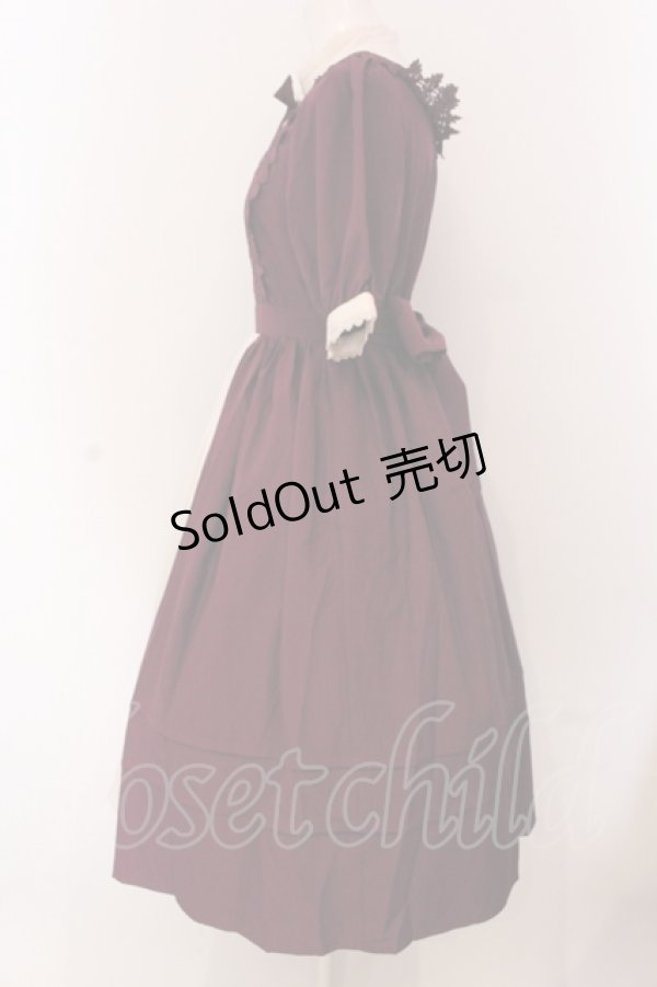 画像3: axes femme kawaii / エレガントドールワンピース  ワイン O-25-05-08-010-AX-OP-IG-OS (3)