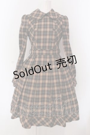画像: Victorian maiden / ブリティッシュチェックドレス  オリーブブラウン O-25-05-08-018-CL-OP-OW-ZT154