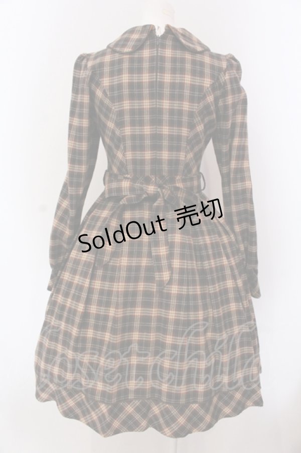 画像4: Victorian maiden / ブリティッシュチェックドレス  オリーブブラウン O-25-05-08-018-CL-OP-OW-ZT154 (4)