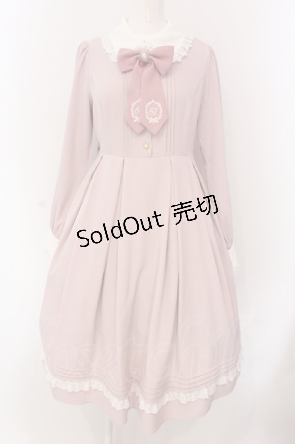 画像1: Amavel / Monogram Antique Ribbonワンピース F ピンク O-25-05-08-020-CA-OP-OW-OS (1)