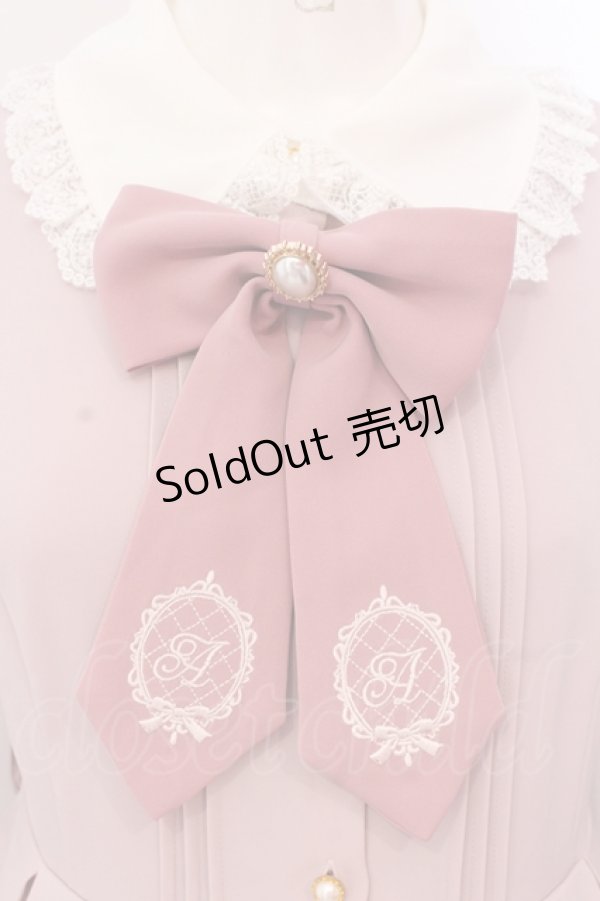 画像2: Amavel / Monogram Antique Ribbonワンピース F ピンク O-25-05-08-020-CA-OP-OW-OS (2)