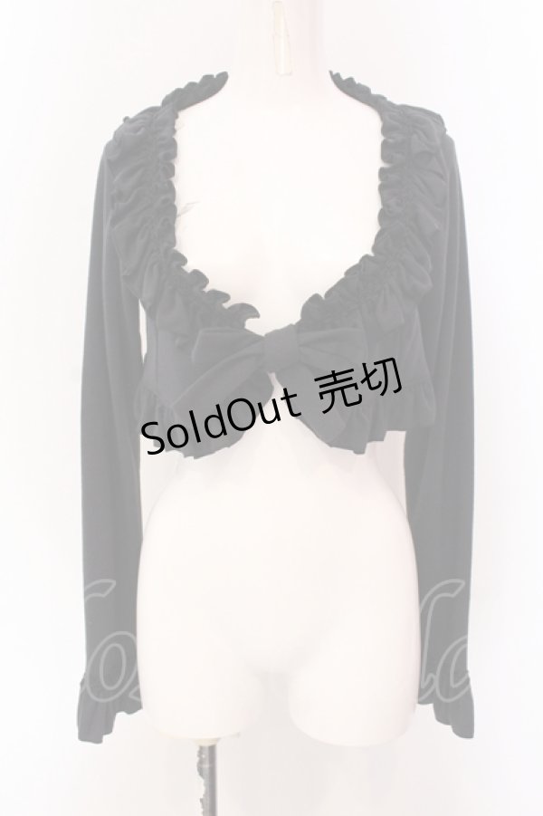 画像1: Mary Magdalene / フリルニットボレロ  クロ O-25-05-08-022-CL-TO-IG-OS (1)