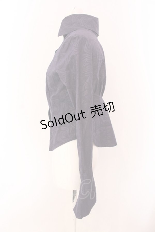 画像2: MIHO MATSUDA / 薔薇柄ブラウス  パープル O-25-05-08-023-GO-BL-OW-OS (2)