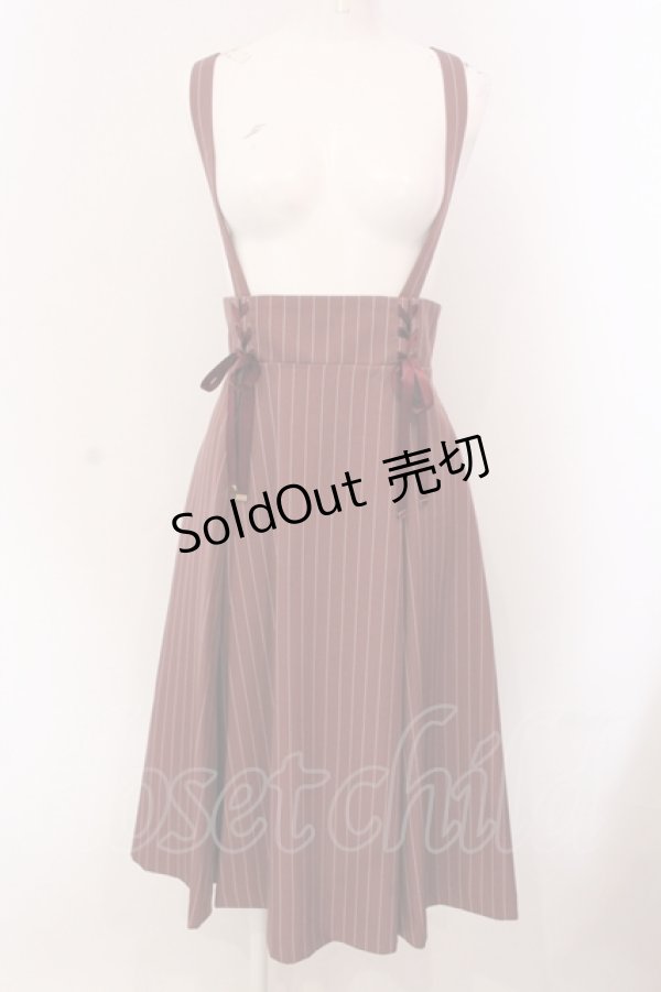 画像1: Secret Honey / サスペンダー付ミディ丈マチスカート  ピンクベージュ O-25-05-08-027-CA-SK-OW-OS (1)