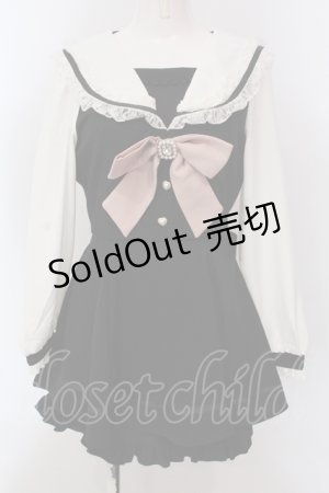 画像: LIZ LISA / セーラーカラーセットアップ  クロ O-25-05-10-001-LO-OP-IG-OS